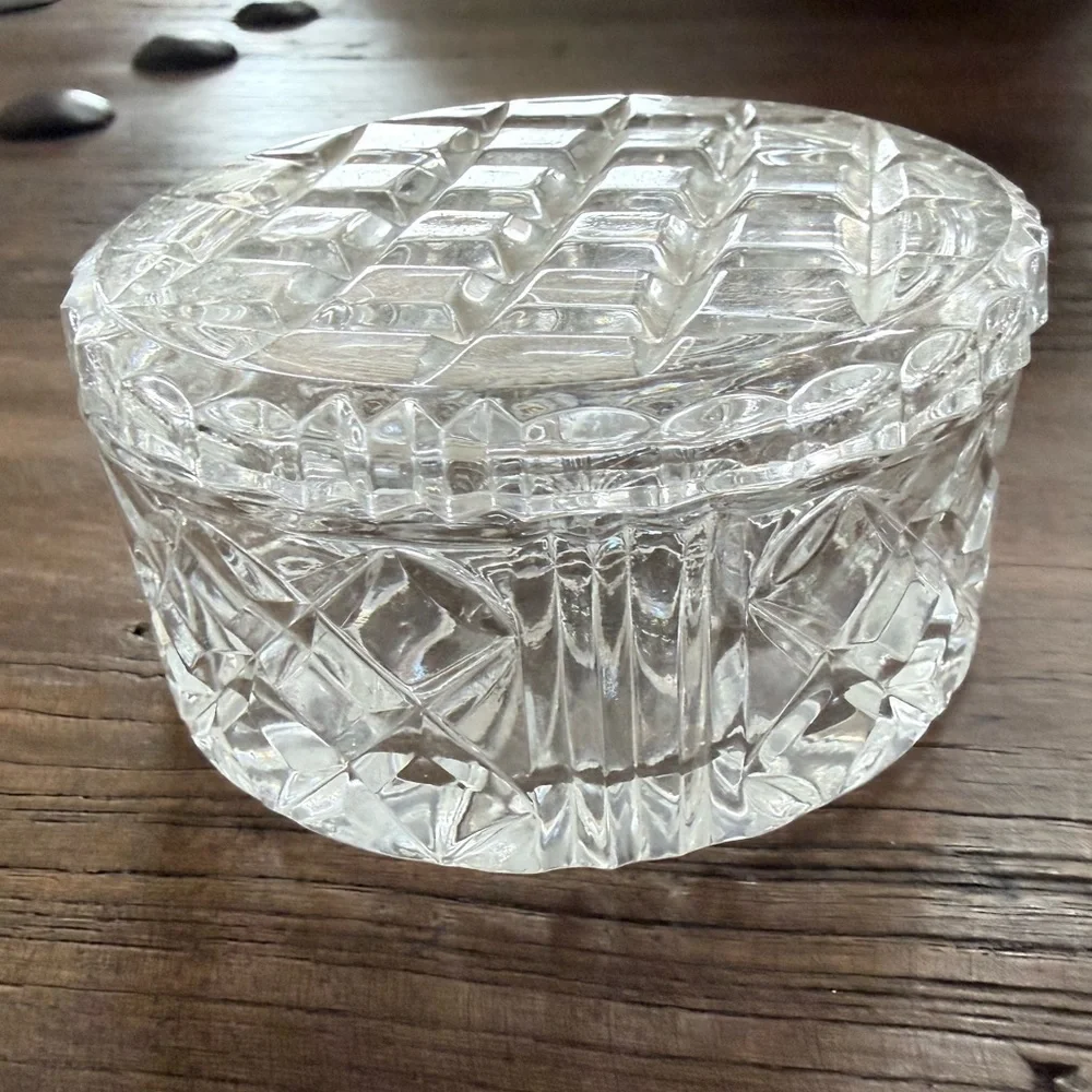 Vintage Crystal jewelry trinket box nachtmann, Bavaria w. Germany mid-1980s